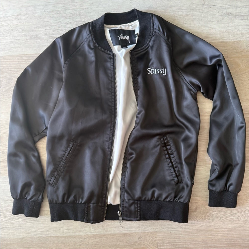 Stussy Black Bomber Jacket XS - Picture 2 of 4
